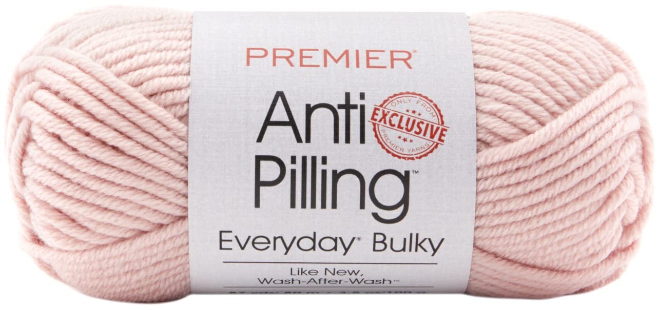 Lana Everyday Bulky Blush Pink acrílico grueso para mantas y bufandas DIY