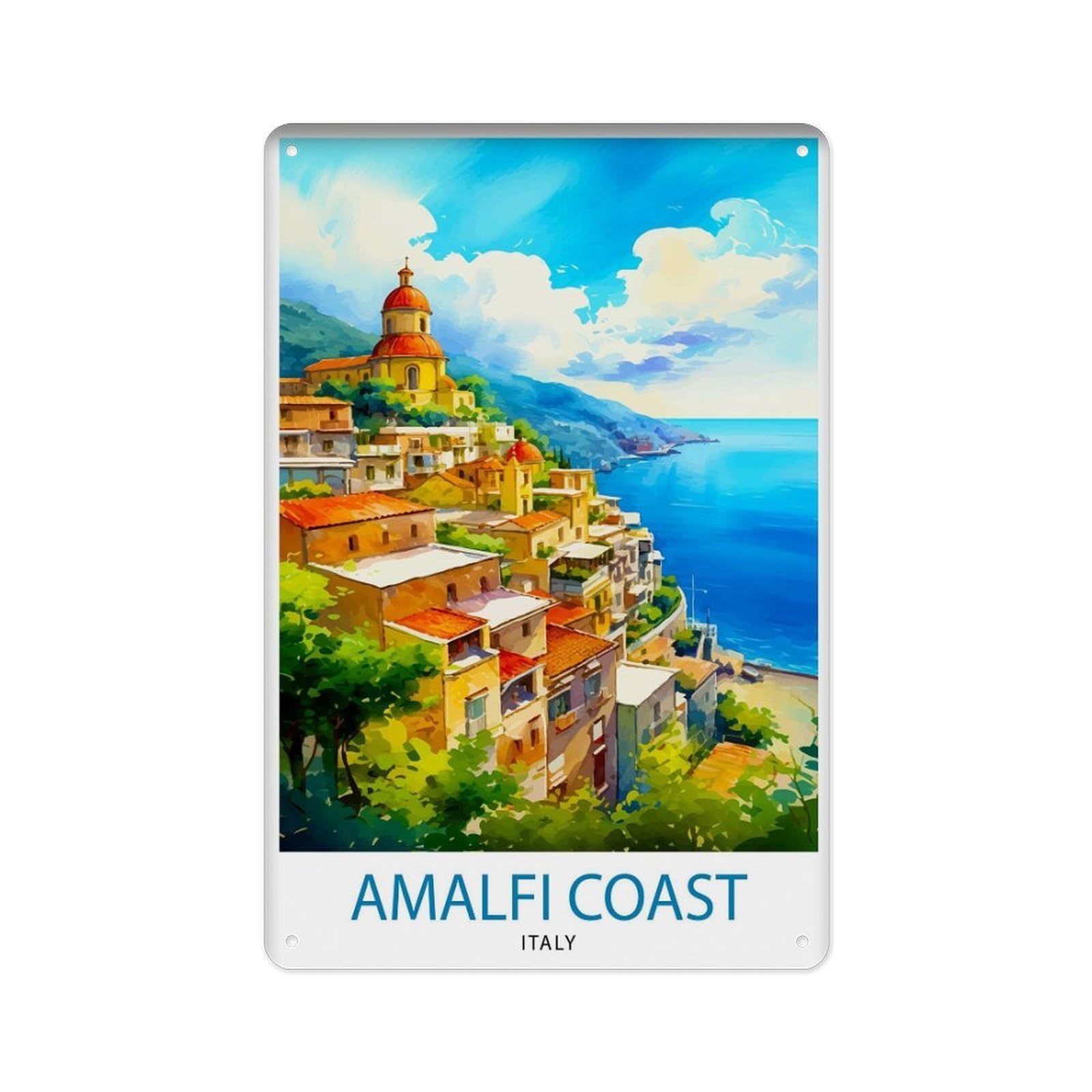 peiyeety Metal Tin Sign Amalfi Italy Journey Amalfi Wall Decor Amalfi Poster Amalfi Art Amalfi Amalfi Home Decor Amalfi Gift (2) 8 X 12 Inch