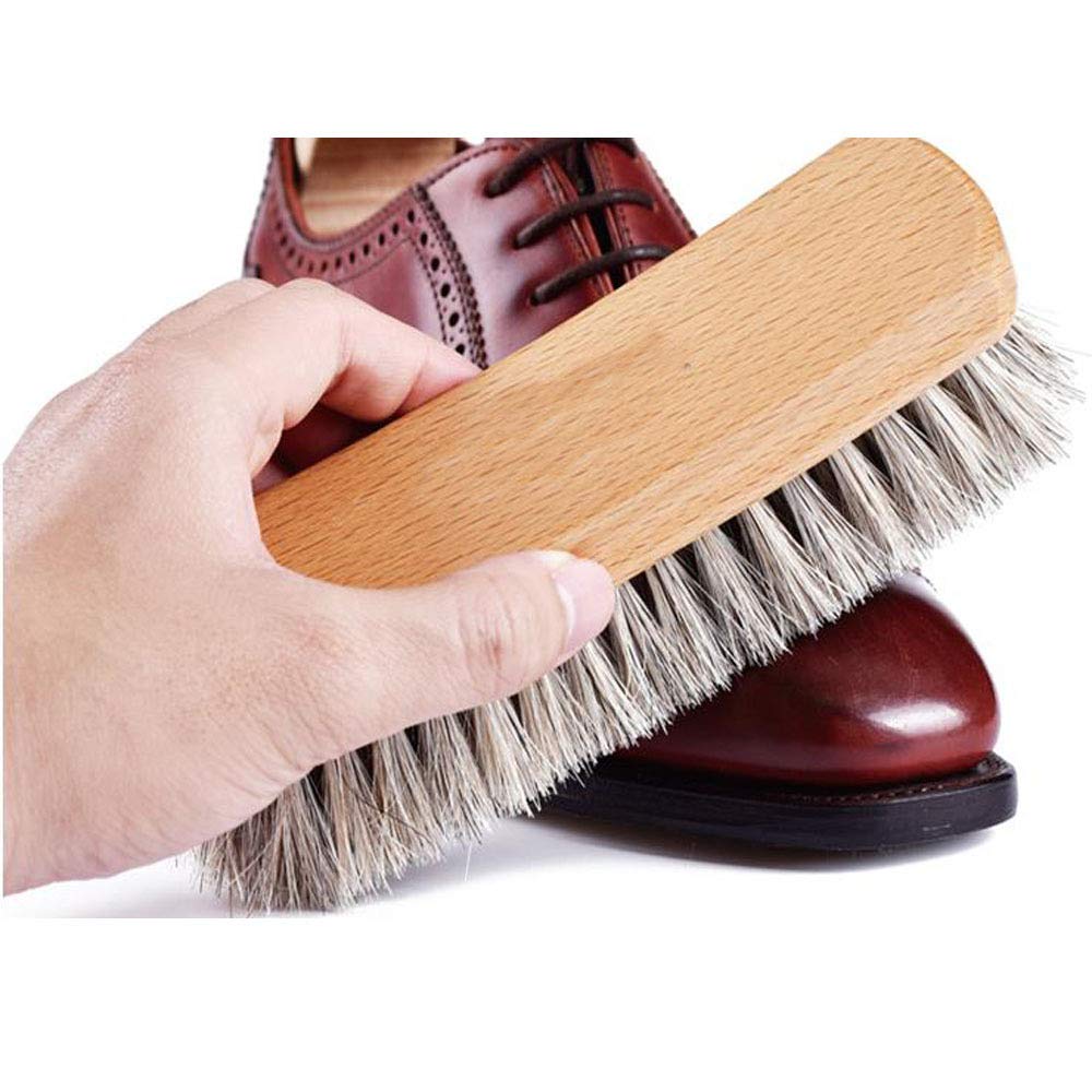 Lungo Manico In Legno Setola Scarpe Crine Di Cavallo Di Avvio Spazzole - Foto 8