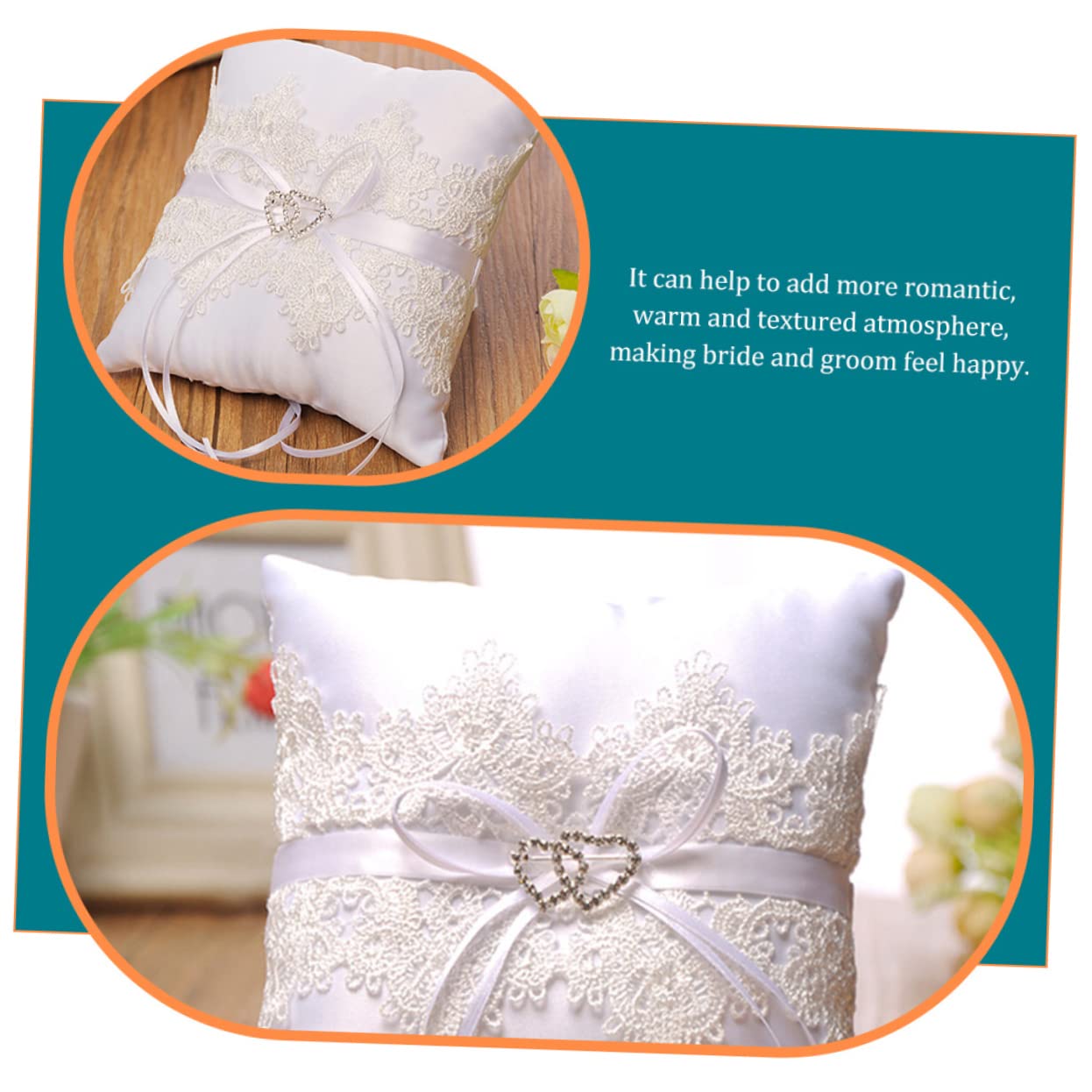 TOPBATHY Lot De 4 Coussins Transparents pour Alliances Bijoux pour Pouce Bagues De Fiançailles Bagues De Fiançailles Cartes De Petite Amie pour Femmes Oreiller Souvenir De Mariage