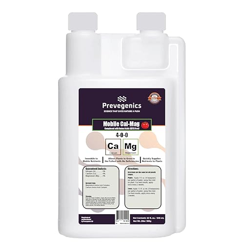 Mobile Cal Mag Fertilizante líquido | (32 onzas líquidas) | 4-0-0 | 4% calcio y 4% magnesio | Todas las etapas de crecimiento | Fertilizante líquido