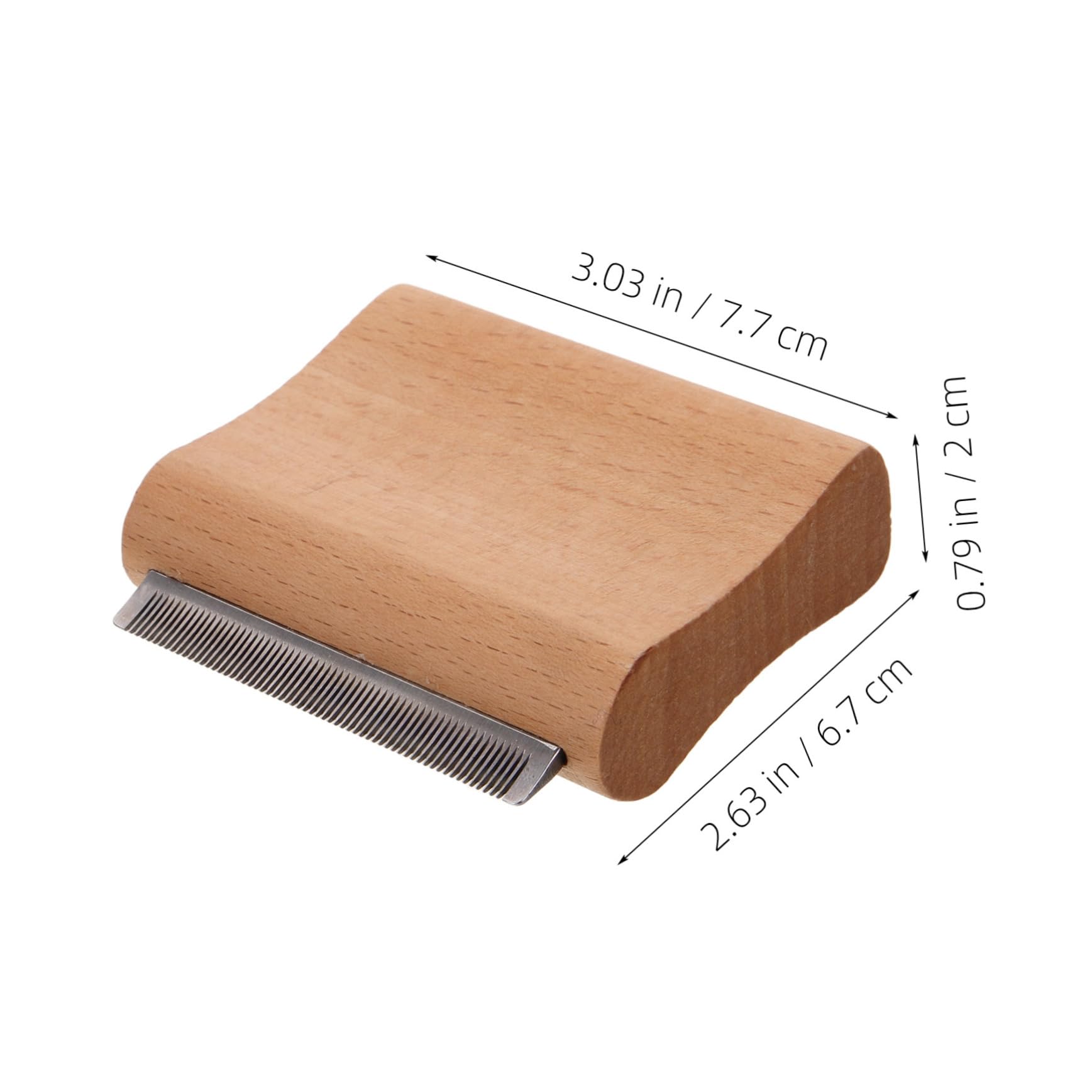 Abaodam Horse Cleaning Brush Deshedding Tool Wooden Handle Horse Grooming Comb Cleaning