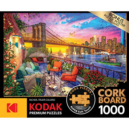 Roseart 8720ZZJ Kodak Premium Cork - Manhattan Balcony Sunset - 1000 Piece Jigsaw Puzzle thumb #3