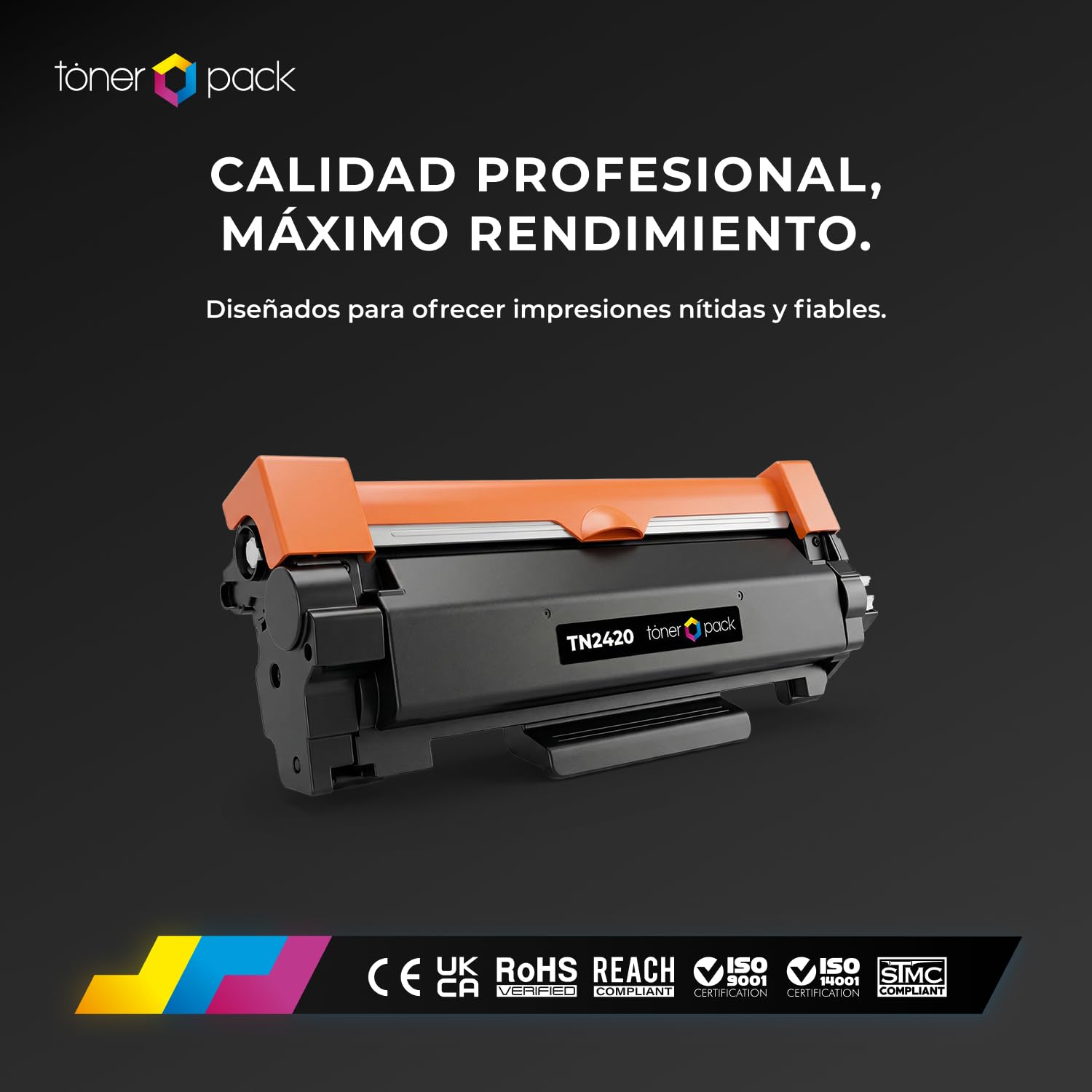 Cartuchos de Tóner Compatibles TN2420 para Brother MFC-L2710DW HL-L2310D HL-L2350DW (2 Unidades)