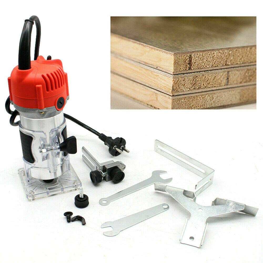 Frezarka jednoręczna 1/4", frezarka górnowrzecionowa, frezarka górnowrzecionowa, frezarka górnowrzecionowa, 800 W, 220 V, elektryczny trymer ręczny, frezarka do drewna, frezowanie 30000 obr./min, 3000 obr./min