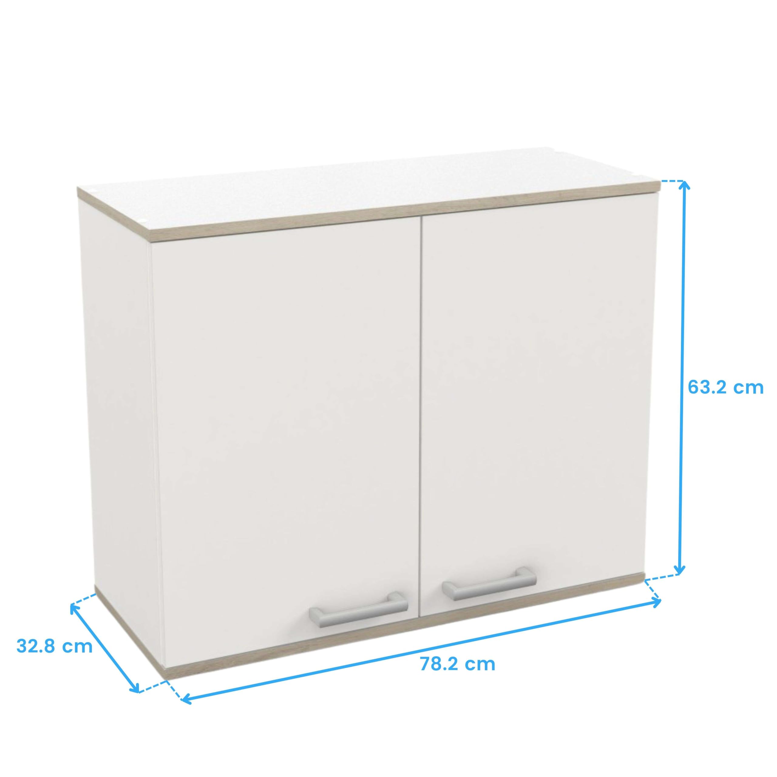 Miroytengo Küchenmodul in Mattweiß, 78 x 63 x 33 cm, modernes Design