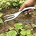 Garden Hand Cultivator with Broad Claw, Hand Rake for Weeding and Turning Soil, Scratch Tool Loosens Soil and Rips Out Weeds, Ergonomic Grip with Bend Proof Aluminum Design