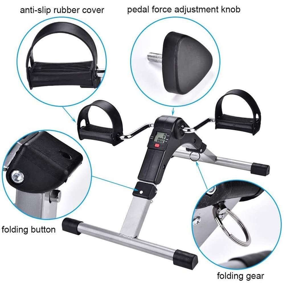 Mini Stepper Gym Pieghevole Mini Cyclette Pedale Esercitatore Bici Portatile Braccio Casa Pedale Esercitatore Palestra Fitness Allenamento