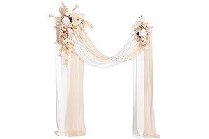 White Gold Wedding Arch Wood Artificial Flower Kit Pack of 4