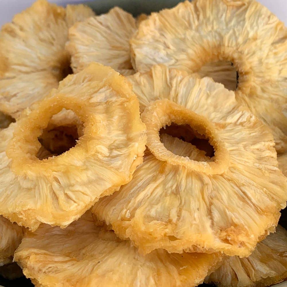 NULTHY 1kg - Piña Deshidratada Natural, Snack Sin Azúcar Añadido, Fuente de Fibra, Ideal Repostería