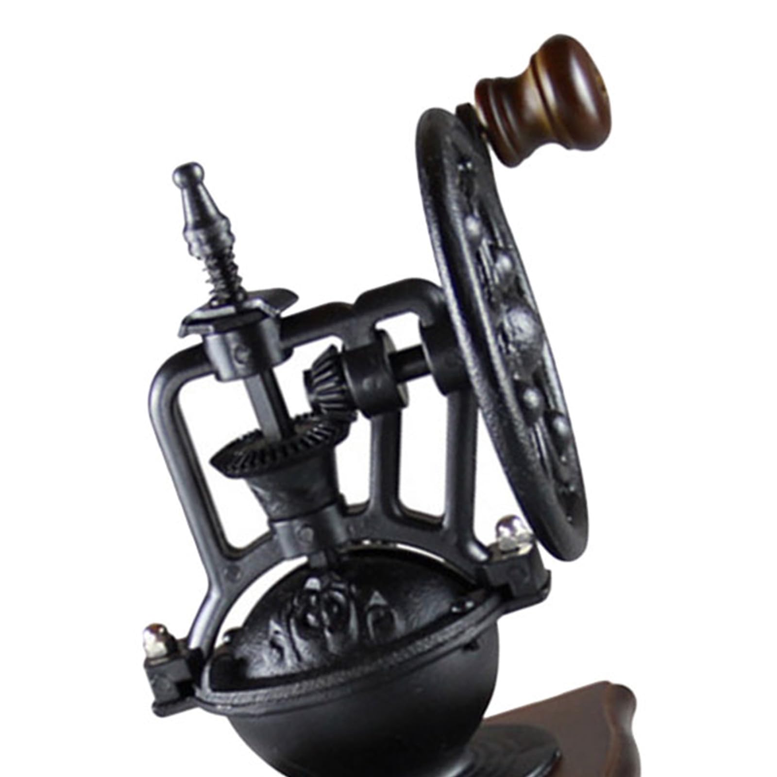 KICHOUSE Macinacaffè Manuale Vintage per Chicchi e Spezie Macinino Portatile Manovella per Caffè Fresco e Grani Accessorio Pratico e Sicuro per Amanti del Caffè