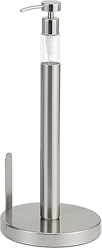 Miniatura 10 de SunnyPoint Dispensador de soporte para toallas de papel pesado con botella de pulverizaciónbomba integrada (botella de spray, níquel satinado)