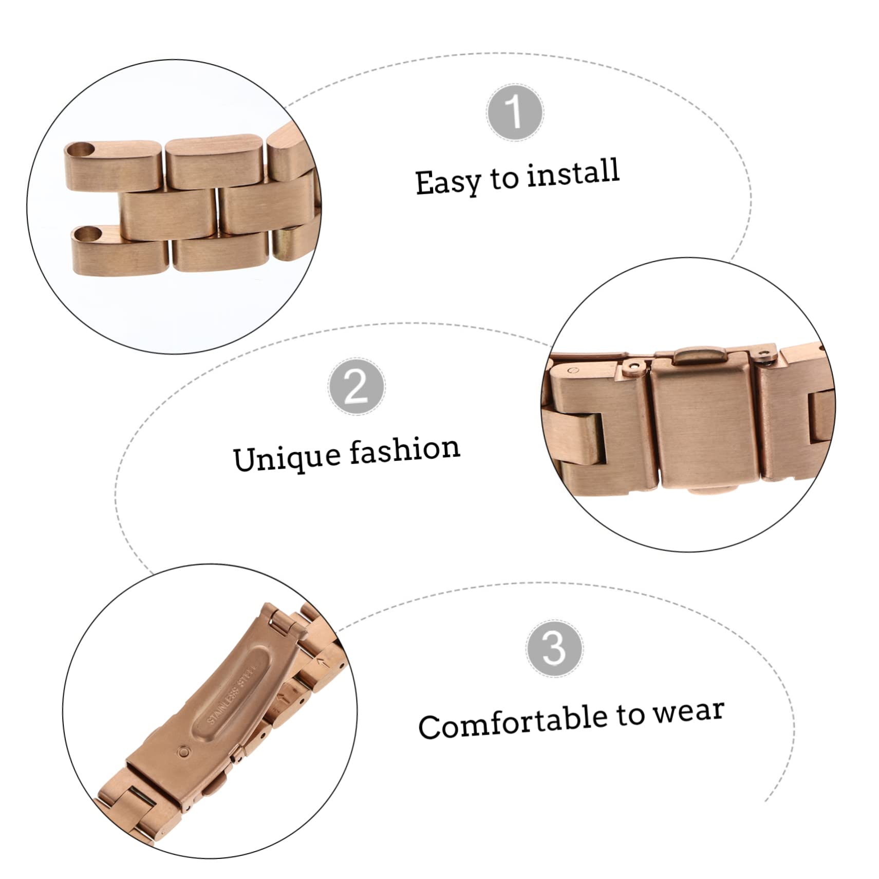 2piezas Correa De Inoxidable Para Smartwatch y Elegante Para Mujeres Diseño Cómodo y Luxuoso