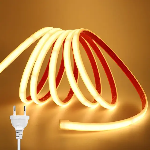 Tira LED COB 220V IP65 Impermeable - Corte cada 10cm para Interior y Exterior