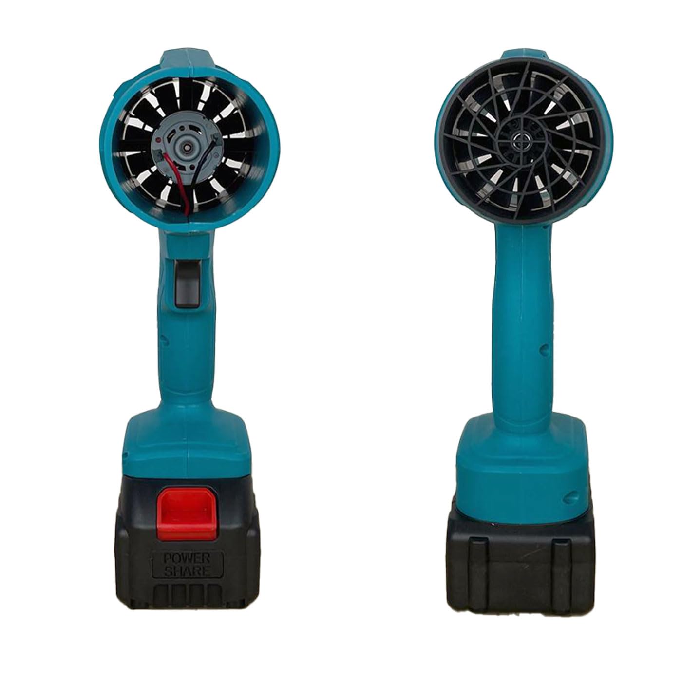 Soffiatore Elettrico Portatile 48V con 2 Batterie 3000 mAh e Valigetta, Turbocompressore ad Alta Velocità (126 km/h) per Foglie e Pulizia Giardino