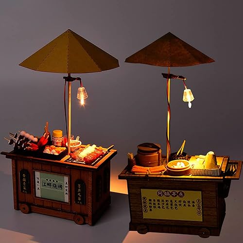 Miniatura 3 de casa de muñecas miniatura hecha a mano kit de casa estilo Hong Kong comedor coche DIY madera LED luz modelo colección artesanías regalo cumpleaños