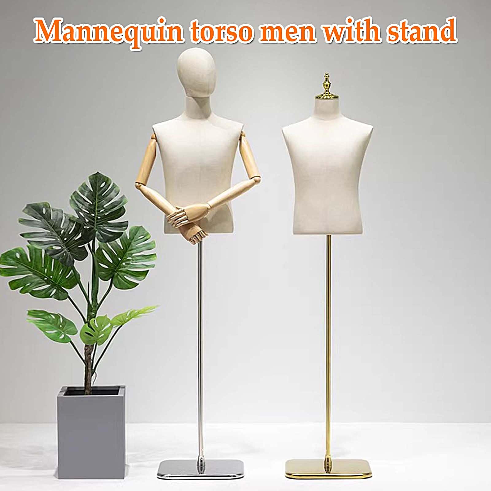 Maniqui Costura Hombre con Soporte Metálico Maniquí Costura con Perchero Desmontable para Pantalones Maniquí de Sastre Masculino para Tiendas de Ropa y Estudios(Silver,93x150-190cm)