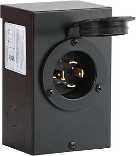 Generator Power Inlet Box, 30 Amp Power Inlet Box, NEMA L14-30P, Generators Up to 7,500 Running Watts 30Amps 3R NEMA Generator Inlet Box ETL Listed
