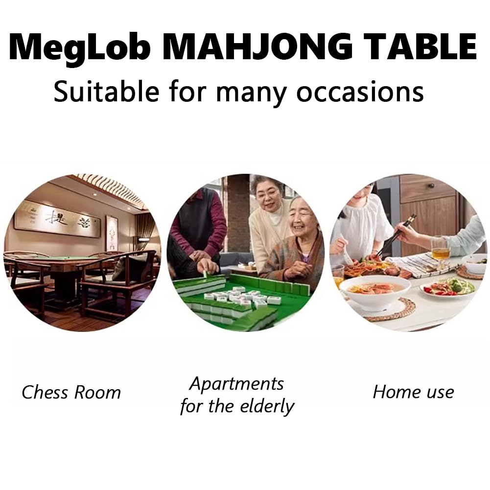 Tavolo Mahjong, tavolo da gioco di carte quadrato staccabile per 4 giocatori, in legno con cassetti, design multifunzionale, gambe rimovibili