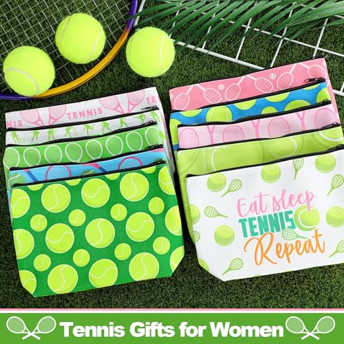 10 pièces trousses de maquillage de tennis cadeaux de tennis pour femmes dames 8,7 x 5,9 po – Image 6