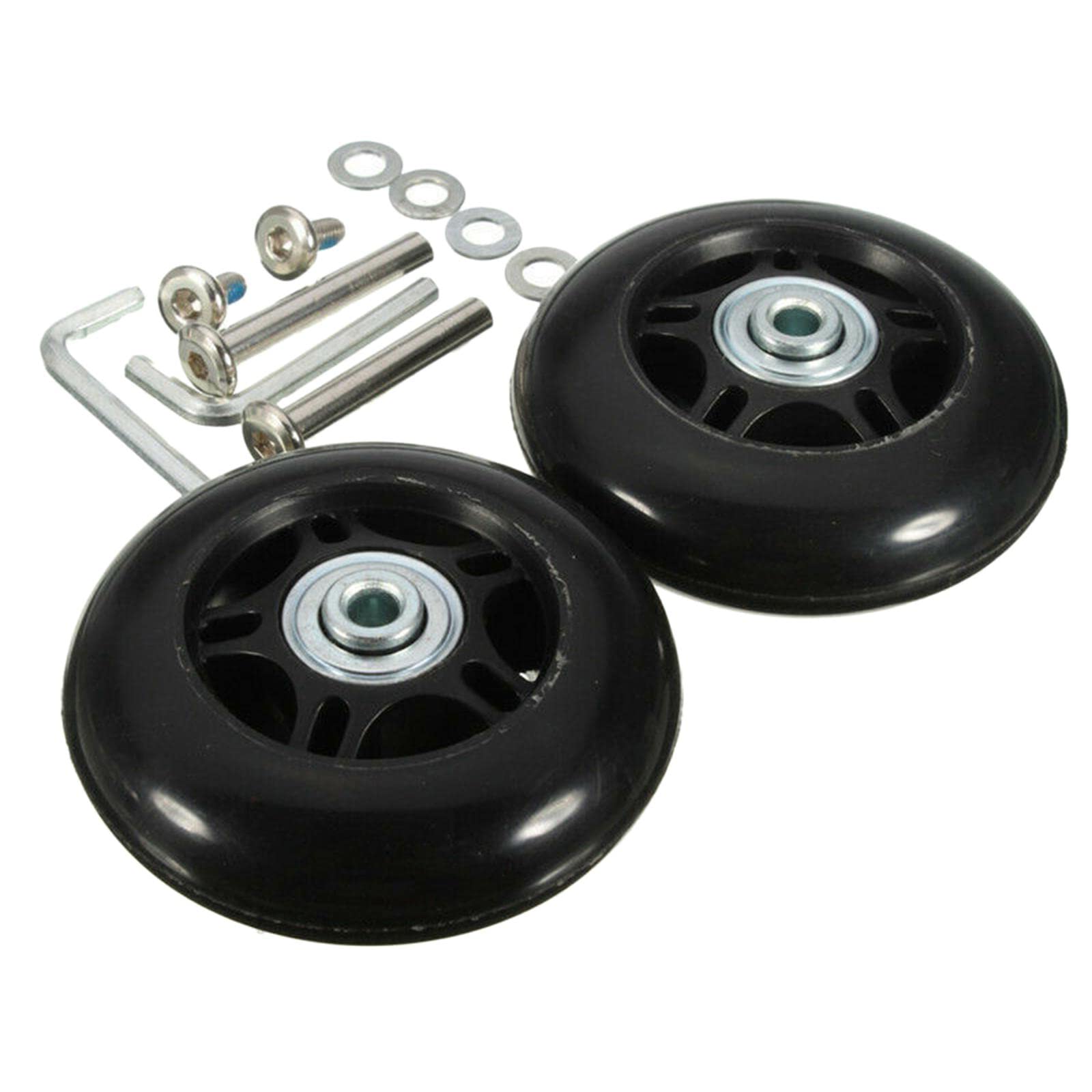 Welt Räder 2 Stück Gepäckkoffer-Rollen, drehbar, 64 mm x 18 mm