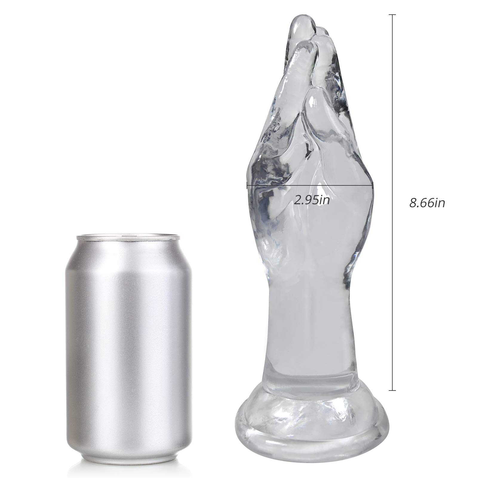 Realistic Hand Dildo with Strong Suction Cup Fist Anal Plugs Butt Plug Vaginal or Anal Fisting for Men Women Sex Factory Transparent