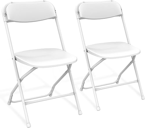 Silla plegable, sillas plegables de plástico para exteriores, silla plegable resistente, sillas plegables de metal resistente para interiores y