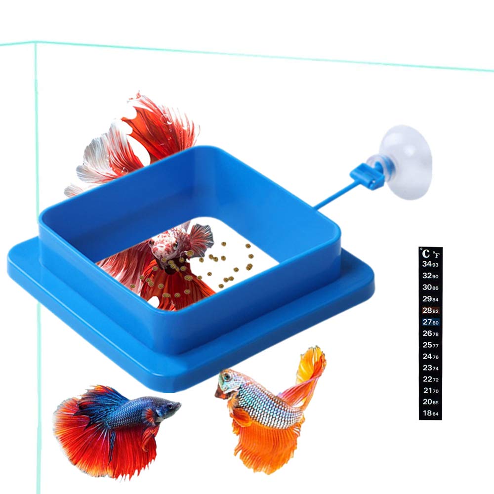 Fish Feeding Ring, Floating Food Feeder Thicken Square, Reduces Waste and Maintains Water Quality, for Flakes and Floating Fish Foods, for Guppy, Betta, Goldfish Etc โ image 1