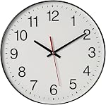 Wall Clock, Modern Wall Clocks Battery, Silent Non-Ticking Analog Classic for Office, Home, Bathroom, Kitchen, Bedroom, School (Black, 12 inch)