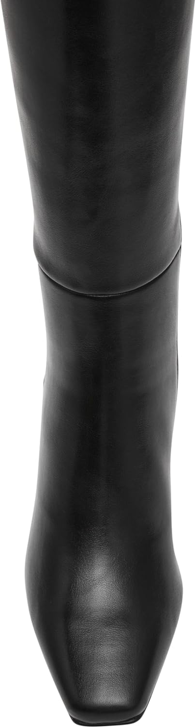 Anne Klein Women's Perfektion Mid Calf Boot, Black Smooth, 11 - Image 6
