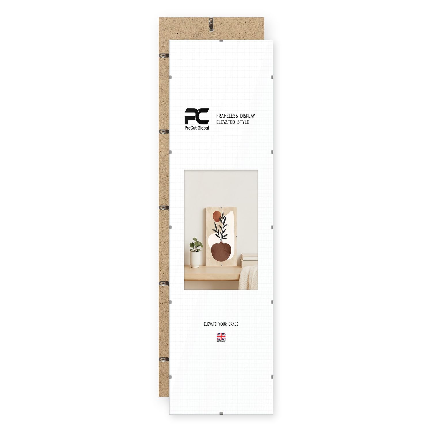 Procut Global 36x10" Frameless Clip Picture Frames For Photos — image 1