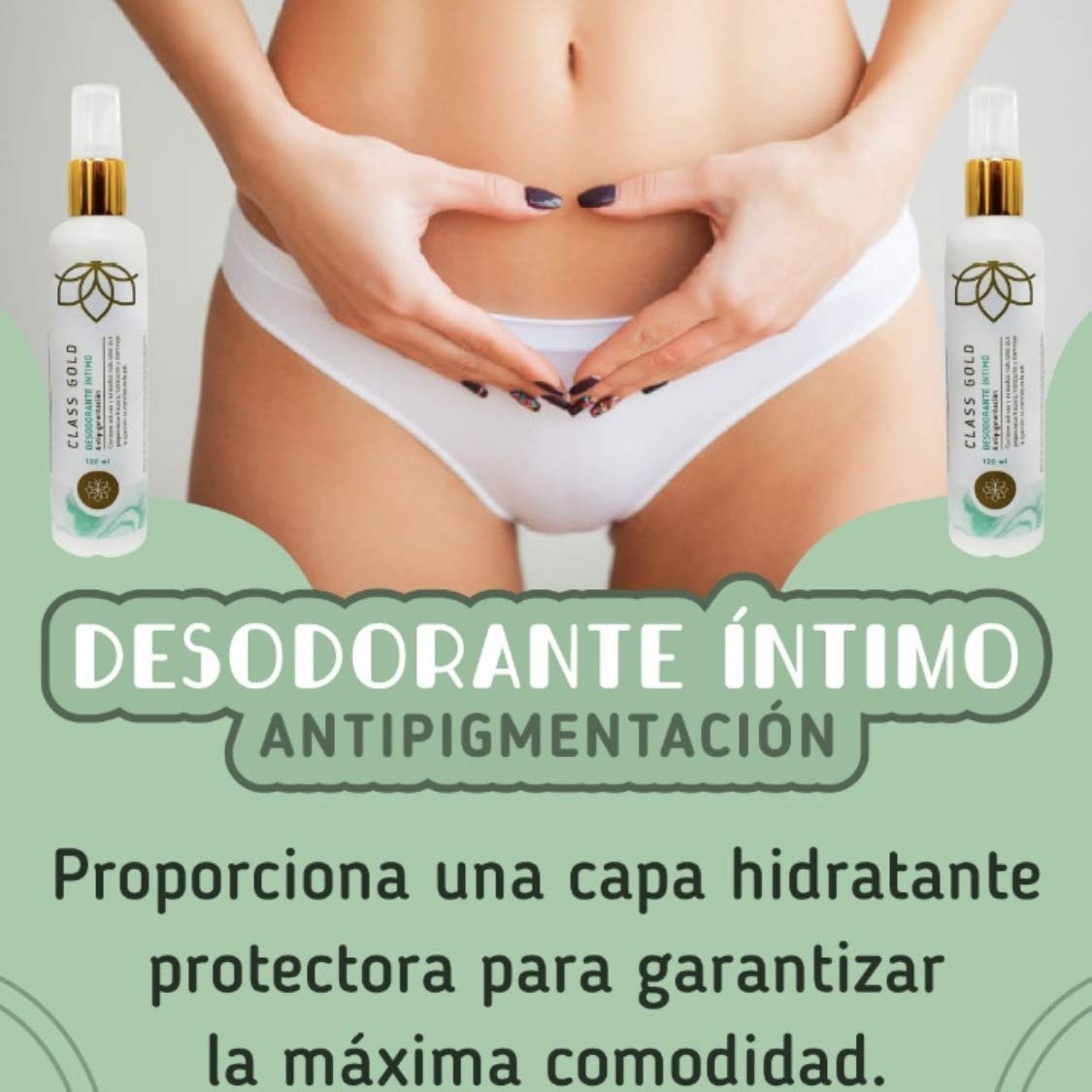 Class Gold Desodorante Intimo Aroma Natural, Deodorant for Intimate Areas Natural Scent