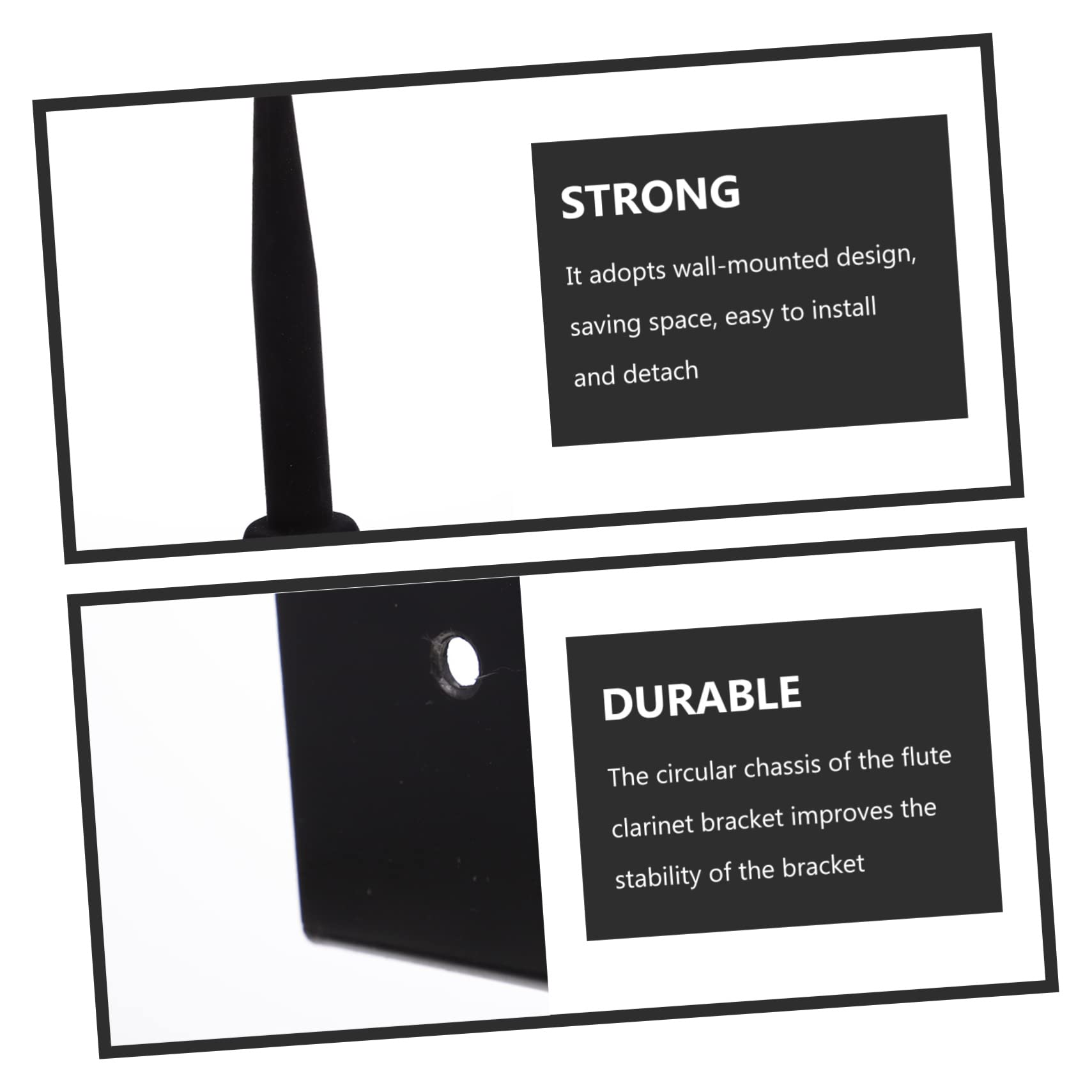 SUPVOX 1 Set Portable Flute Rack Clarinet Rack Flute Holder Clarinet Bracket Flute Bracket Durable Flute Rack Flute Clarinet Display Holder Clarinet Holder Flute Display Holder Black Iron