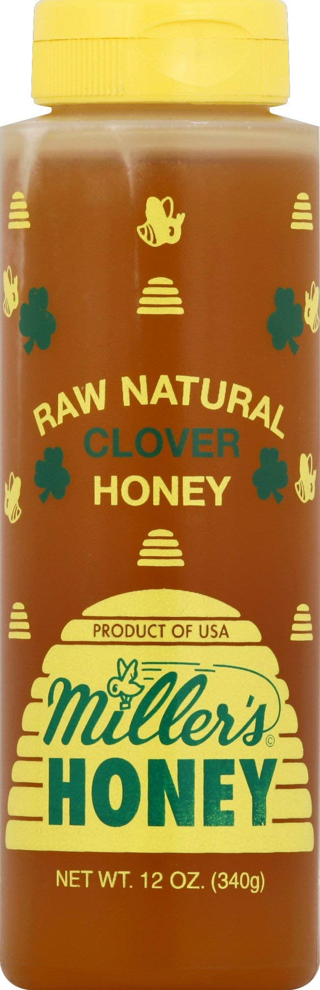 Miller's, Pure Honey Clover Spread, 12oz Bottle (Pack of 3)