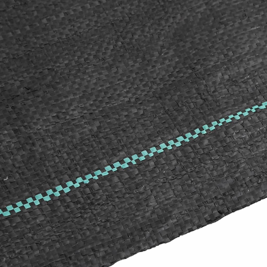 Unkrautvlies Schwarz 0,5x10 m PP Gartenvlies wasserdurchlässig für Hochbeet und Garten mit UV-stabiler Unkrautbekämpfungsfolie zur Pflanzenpflege
