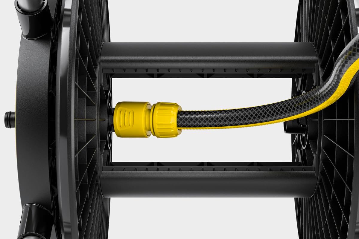 Kärcher Hose Carrier HR 3.20 Set 40 m Max Capacity Flexible Easy Wall Storage for Mobile Garden Use Includes 20 m Hose and Accessories Black