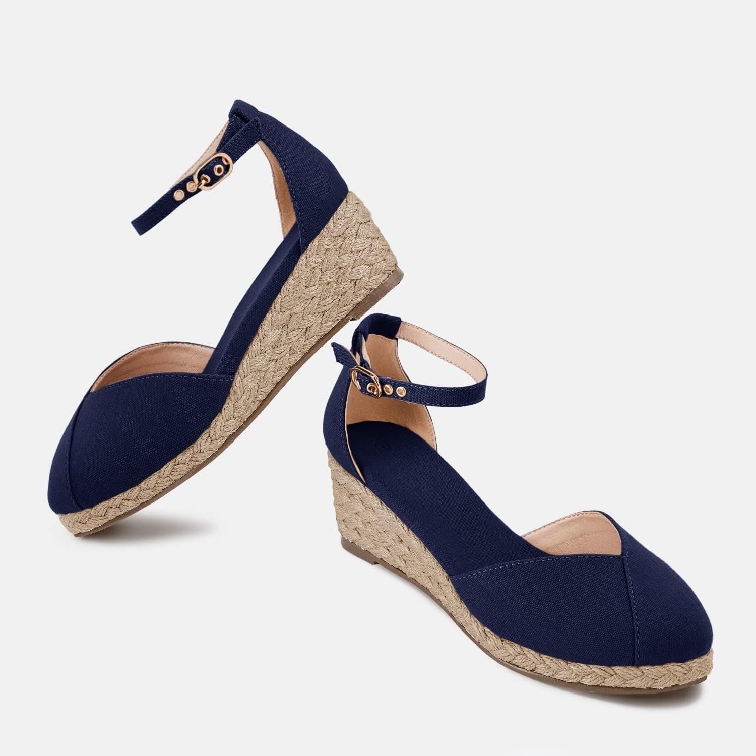 Juliet Holy Womens Espadrilles Sandals Closed Toe Platform Ankle Strap Casual Summer Wedges - Image 8