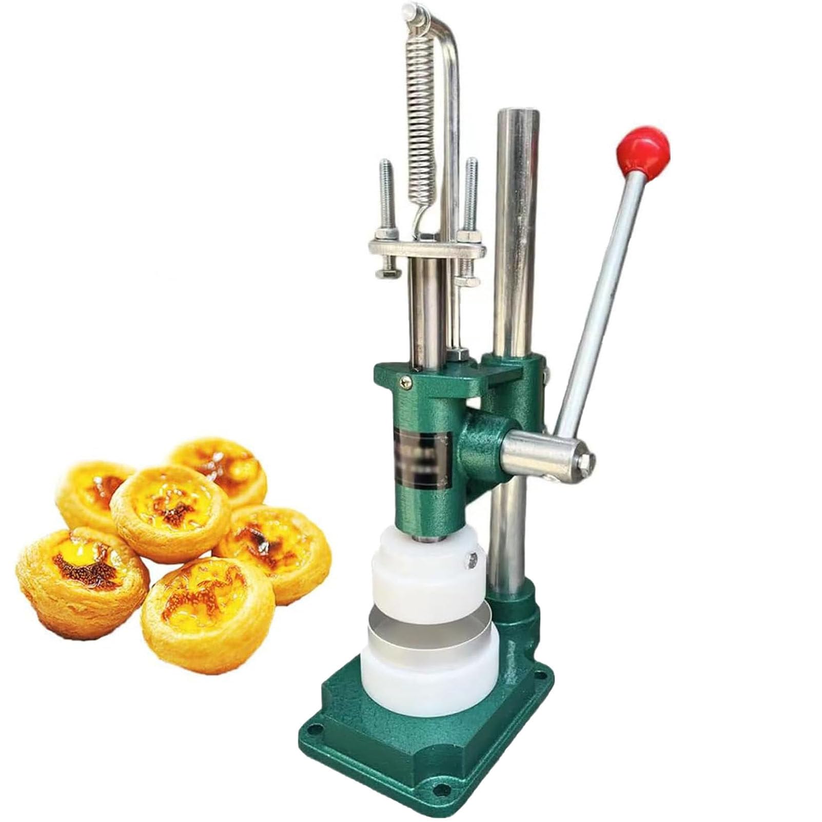 PioMue Manual Egg Tart Press Machine, Egg Tart Molding Machine, Cream Tart Molding Machine, Egg Tart Skin Tool, for Baking Egg Tarts and Other Pastry Tarts SN6023