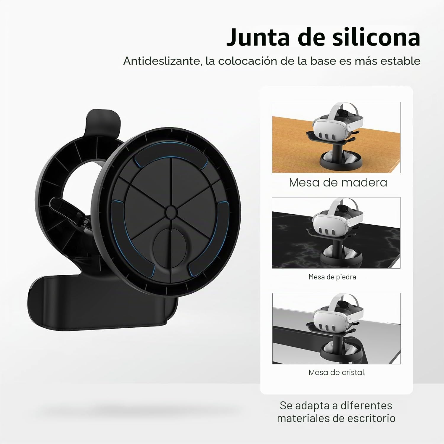 AMVR Soporte de Realidad Virtual, Accesorios de Compatible con Q3s, Q3, Auriculares Quest Pro, Meta Quest, para Quest 2, Pico 4,Rift o Rift S y Controladores táctiles