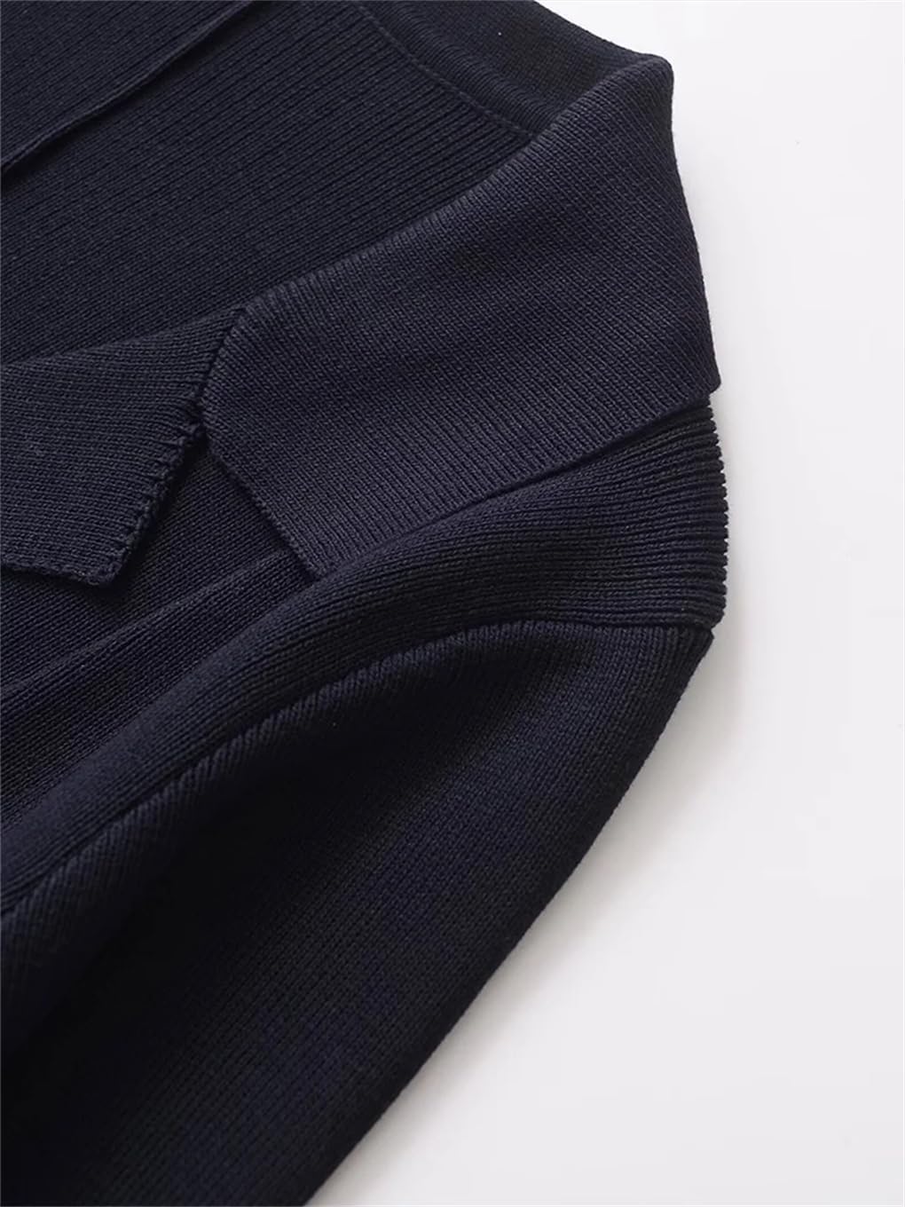 Women Clothing Flower-Shaped Button Decoration Short Lapel Knitted Suit Coats Women Sweater Tops