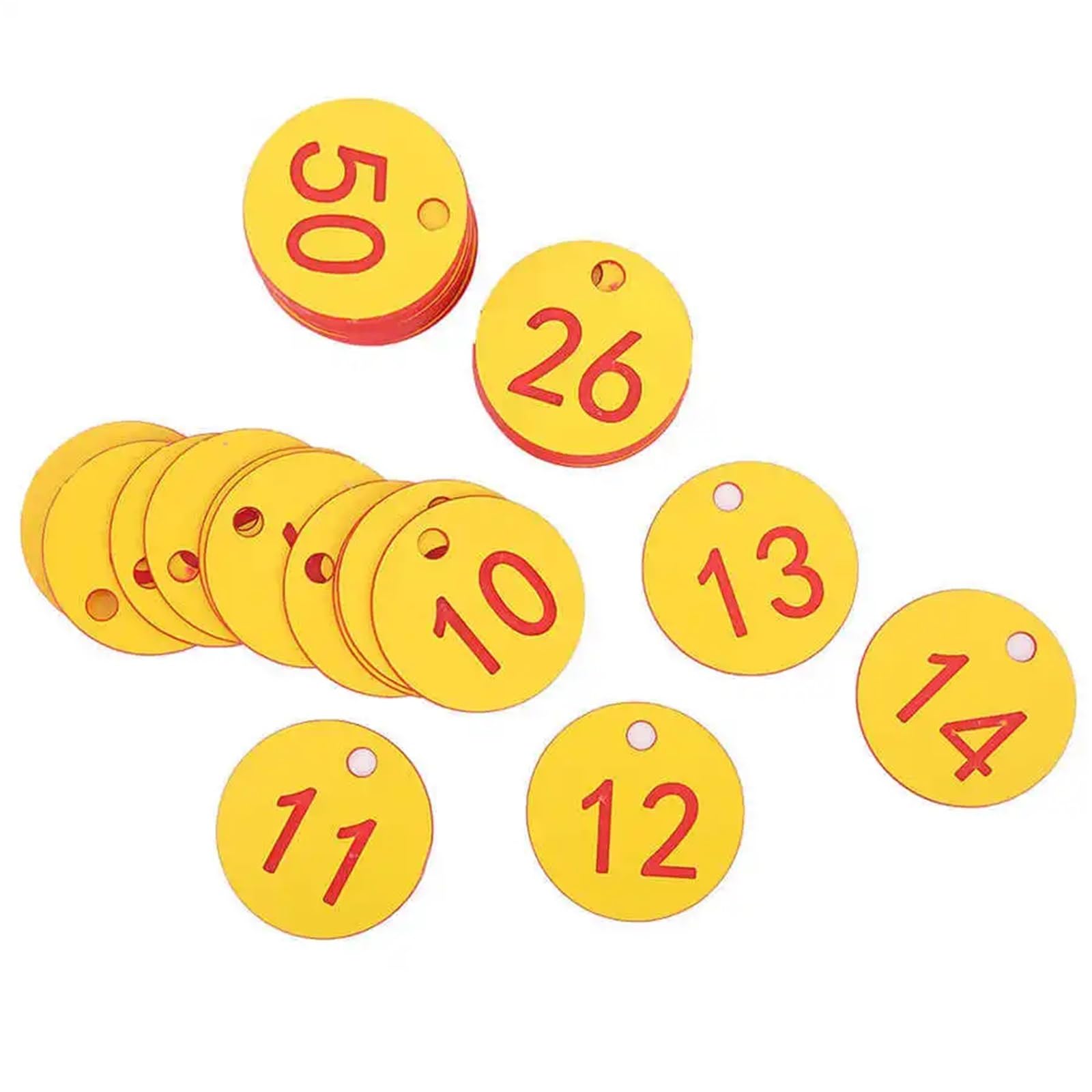 Targhette numeriche 100 Oro Rosso Plastica