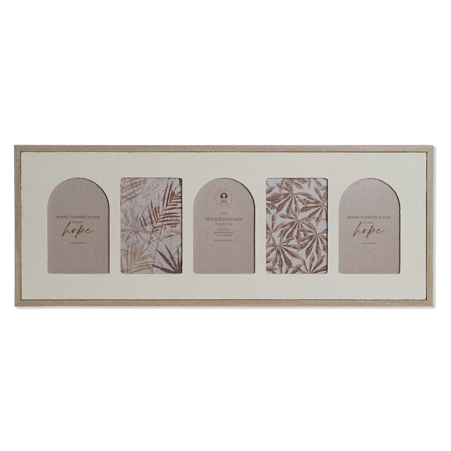 Pêle-mêle photo beige 60x34 cm pour salon chaleureux