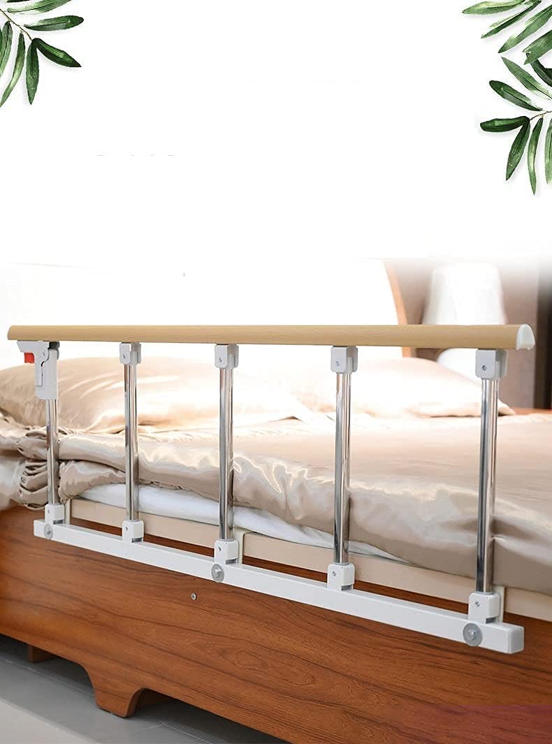 Sponda Letto Anti Caduta Paracolpi, Anziani Sicurezza Sponde del Letto, Acciaio Inossidabile Collassabile Cura della Casa Parapetto del Letto per Disabili, Anziani, Adulti