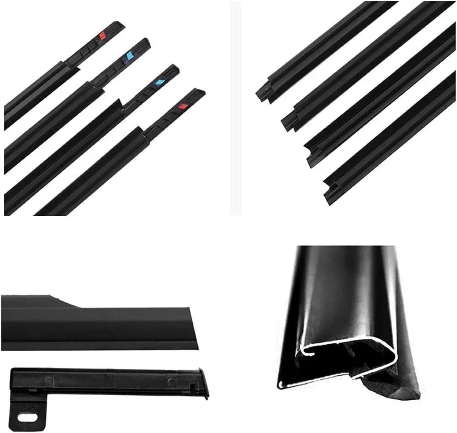 ウェザーストリップ に適合する スズキ SX4 ハッチバック用 4個入り ウィンドウウェザーストリップ アウタードアガラスモールディ