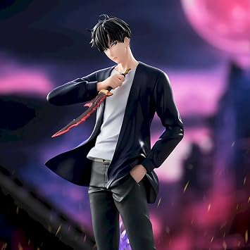 2pcs Cha Hae-in Anime Figure Sung Jin Woo Action Figure Standing Pose Desktop Figurine Anime Collectible Statue Gifts