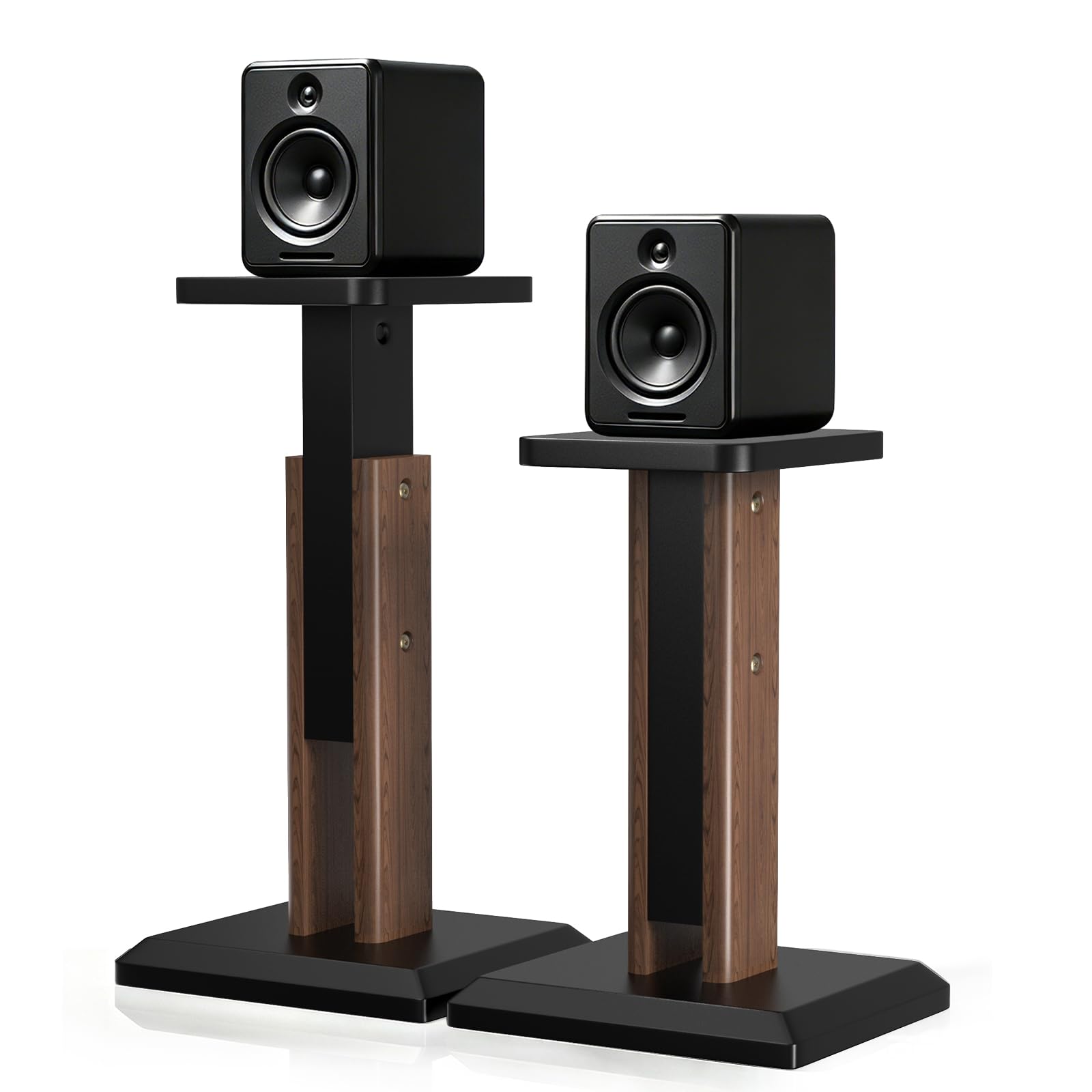 Paire de supports d'enceintes en bois