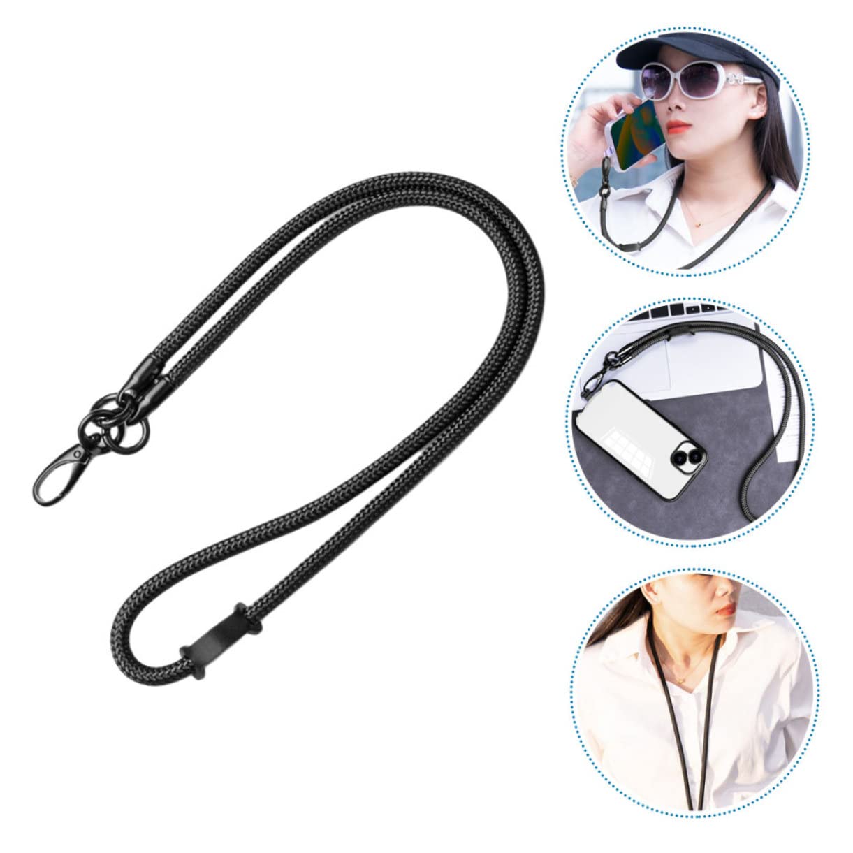 DOITOOL 5 Piezas Cuerda de Cuello para Teléfono Móvil de Trenzado Correa Resistente y Ligera para Dispositivos Id y Accesorios Clásico de Grosor
