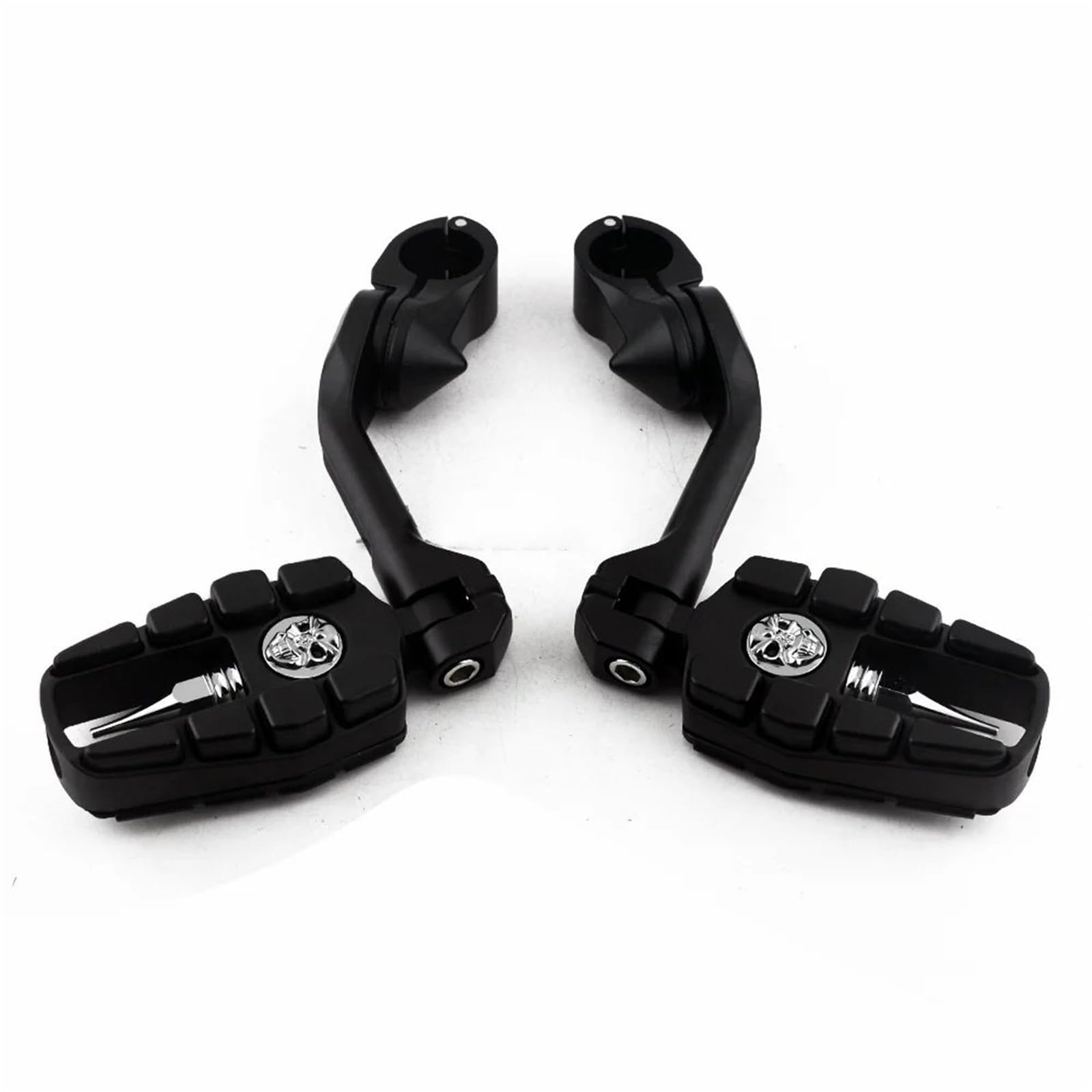 Pedały 32mm Highway Pegs Regulowany silnik Guard Crash Bar Podnóżek Mocowanie Pasuje Do Harley Sportster XL Dyna Softail(Matte Black)