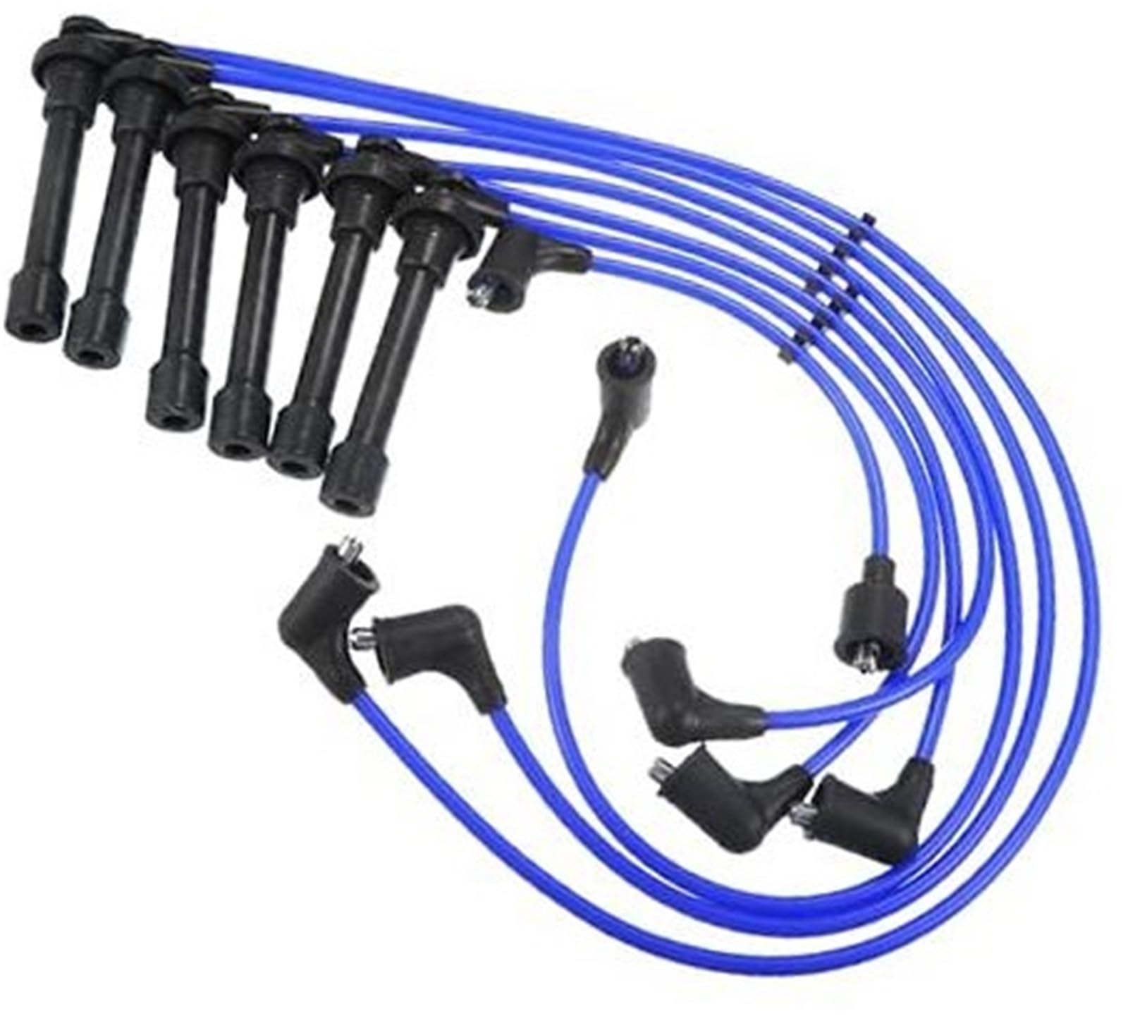 Przewody cewek zapłonowych do świec zapłonowych, kabel wiązki cewek zapłonowych 7 mm, do Accord, SOHC 3.0L V6 J30A1 1998-1999 nr 32720-P8A-A02/32722-P2A-J01 opakowanie 7 szt. Przewód zapłonowy
