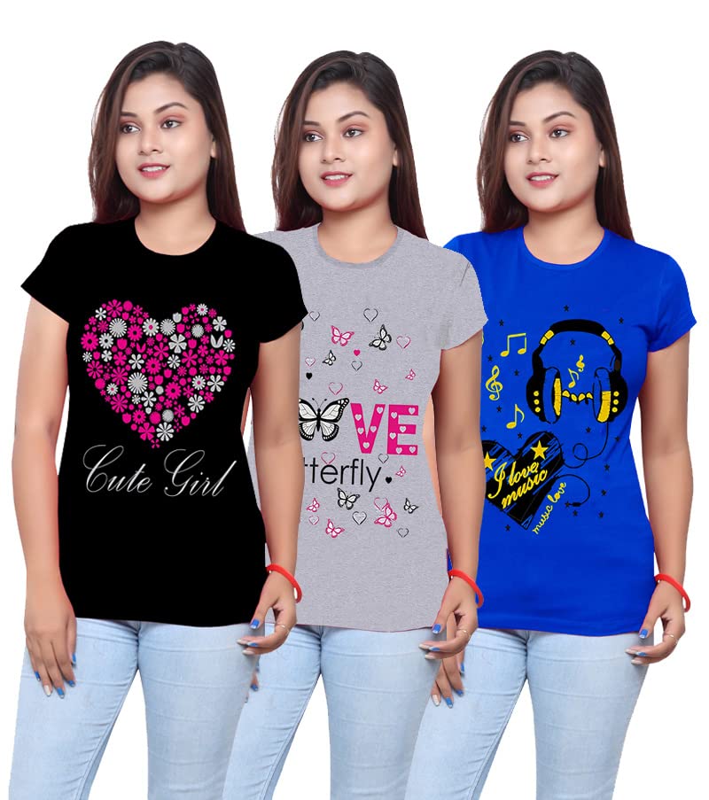 Image of MIST N FOGG Casual Printed Womens Combo Tshirts